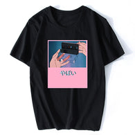 Vaporwave Aesthetic Japan Otaku Skate 2019 Summer New Brand T Shirt Men Hip Hop Men/women Anime Cute Pink T-Shirts Casual