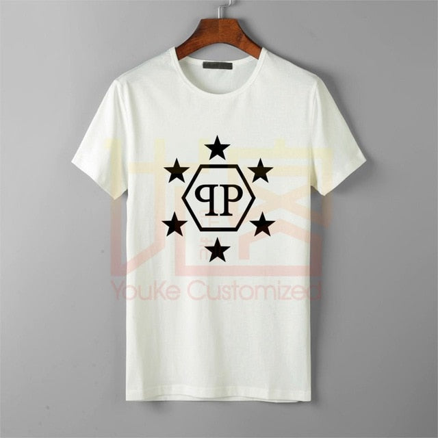 Retro philip t shirt plein Cotton Graphic shirt Unofficial Hip Hop T-shirt Men Novelty Brand Clothing